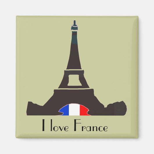 J'aime France Magnet (Devant)