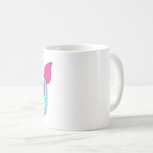 J'aime Fuzzling bleu/rose de tasse de Fuzzlings - (Devant droit)