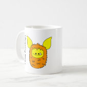 J'aime Fuzzling orange/jaune de tasse de Fuzzlings (Devant gauche)