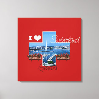 J'aime Genève, Suisse - Toile enveloppée