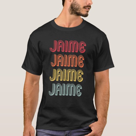 JAIME Gift Name Persoonlijke Retro  80-90 T-shirt (Voorkant)
