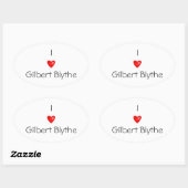 J'aime Gilbert Blythe autocollant (Feuille)