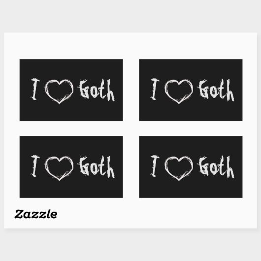 J'aime Goth Sticker (Feuille)