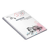 J'aime grand cahier tacheté léopard (Côté Droit)