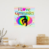 J'AIME GYMNASTICS RAINBOW POSTER (Cuisine)