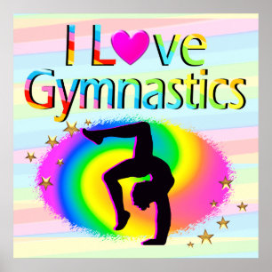 J'AIME GYMNASTICS RAINBOW POSTER