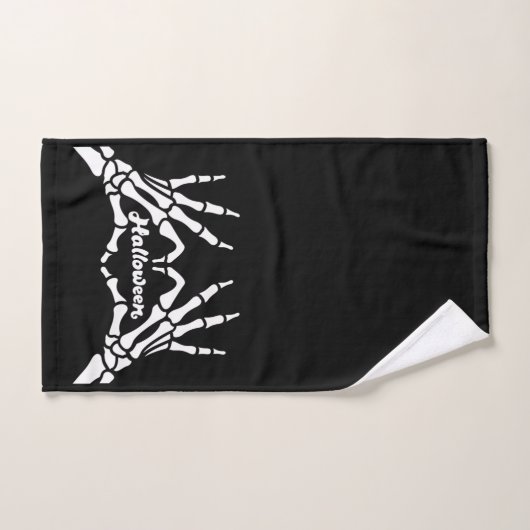 J'aime Halloween (Serviette à main)