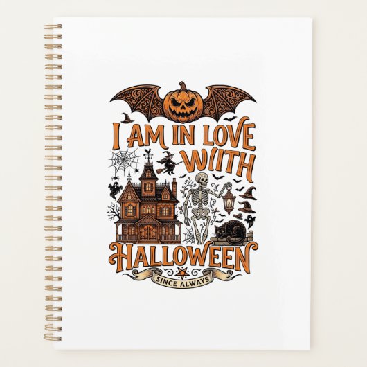 J'aime Halloween Maison Hantée Squelette Citrouill (Devant)