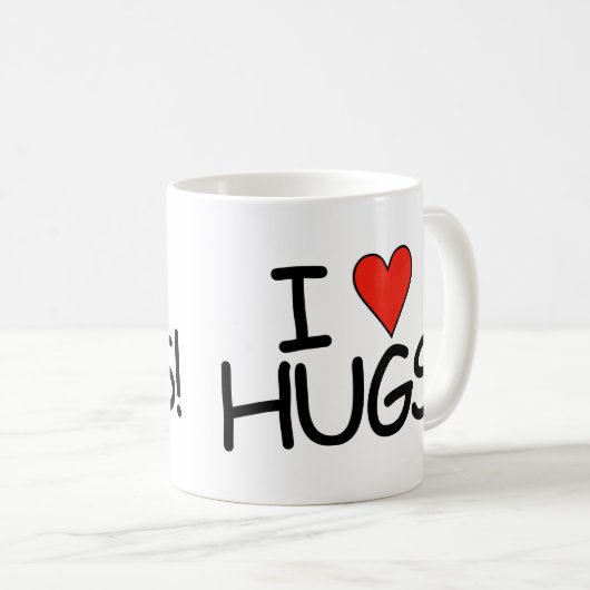 J'aime Hugs Mug (Devant droit)