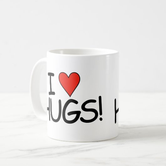 J'aime Hugs Mug (Devant gauche)
