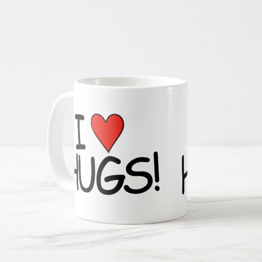 J'aime Hugs Mug (Devant gauche)