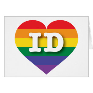 J'aime Idaho Gay pride Rainbow Heart