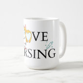 J'Aime Infirmier Corgi Mug (Devant droit)