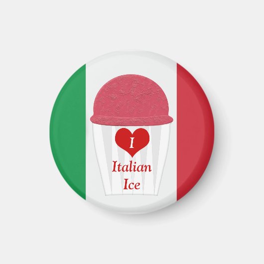 J'aime Italien Glace - Magnet vendeur (Devant)