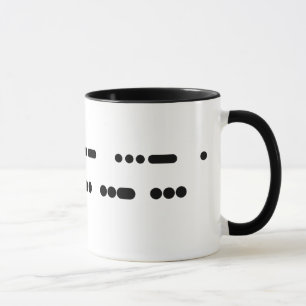 J'aime Jésus dans la tasse de code Morse