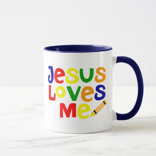 J'aime Jésus/Jésus m'aime tasse de café (Droite)
