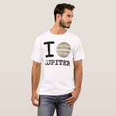 "J'aime Jupiter" que j'aime le T-shirt de style de (Devant entier)
