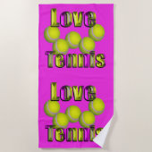 J'Aime Juste Tennis, Serviette De Plage (Devant)