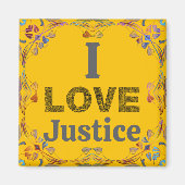 J'aime Justice Magnet (Devant)