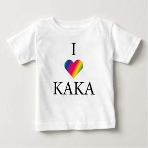 J'AIME KAKA RAINBOW COEUR Baby T-shirt