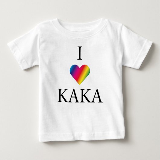 J'AIME KAKA RAINBOW COEUR Baby T-shirt (Devant)
