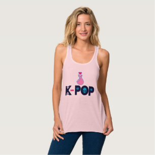 ♪ ♥ J'aime KPop Fabulous Flowy Racerback Débardeur