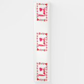 J'aime la bannière en vinyle de la Saint-Valentin  (Vertical)