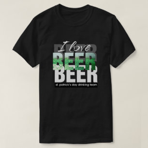 J'aime la bière. T-shirts du jour de St Patrick