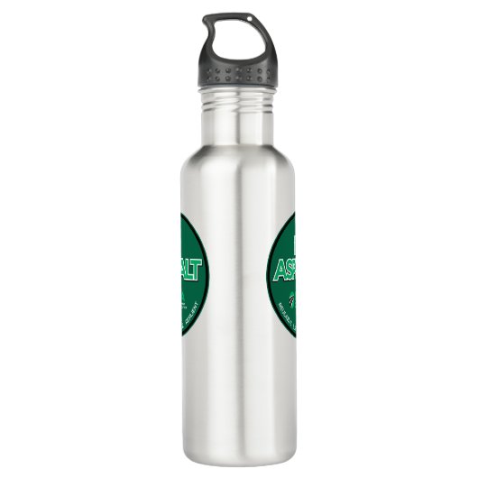 J'Aime La Bouteille En Acier Inoxydable D'Asphalte (Dos)