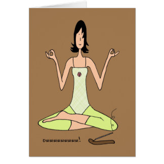 J'aime la carte de salutation/note de yoga