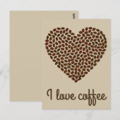 J'aime la carte postale café (Devant / Derrière)