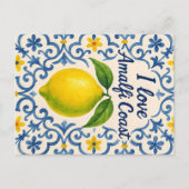 J'aime la côte d'Amalfi – Carte postale calligraph (Devant)