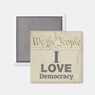 J'aime la démocratie Magnet