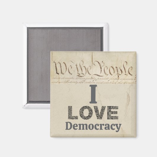 J'aime la démocratie Magnet (Recto/Verso)