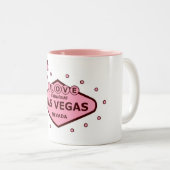 J'AIME LA FABULEUSE LAS VEGAS MUG ROSE & BROWN (Devant droit)