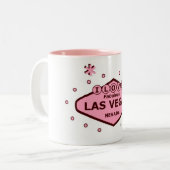 J'AIME LA FABULEUSE LAS VEGAS MUG ROSE & BROWN (Devant gauche)