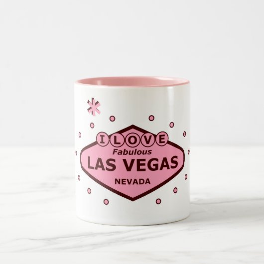 J'AIME LA FABULEUSE LAS VEGAS MUG ROSE & BROWN (Centre)