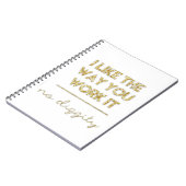 J'aime la manière que vous la travaillez carnet - (Côté gauche)