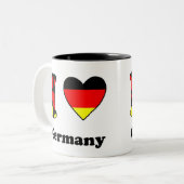 J'aime la Mug à café à deux tons en Allemagne (Devant gauche)