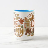 J'Aime La Mug À Deux Tons D'Automne (Centre)
