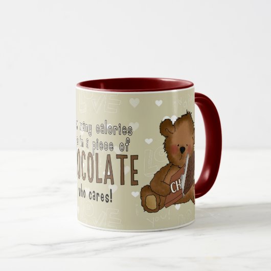 J'Aime La Mug Au Chocolat (Devant droit)