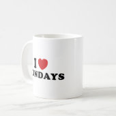 J'Aime La Mug De Café Du Lundi (Devant gauche)