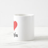 J'Aime La Mug De Café Haggis (Centre)