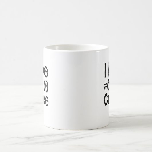 J'Aime La Mug De Café Noir (Centre)