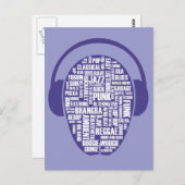 J'aime la musique Carte postale (Devant / Derrière)