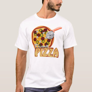J'aime la pizza - T-shirt détruit
