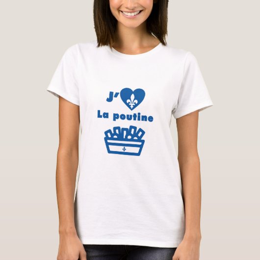 J'aime la poutine t-shirt (Voorkant)