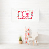J'aime la Saint-Valentin Bannière en vinyle 4x8 (Insitu)