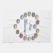 J'aime la serviette de macarons (Horizontal)