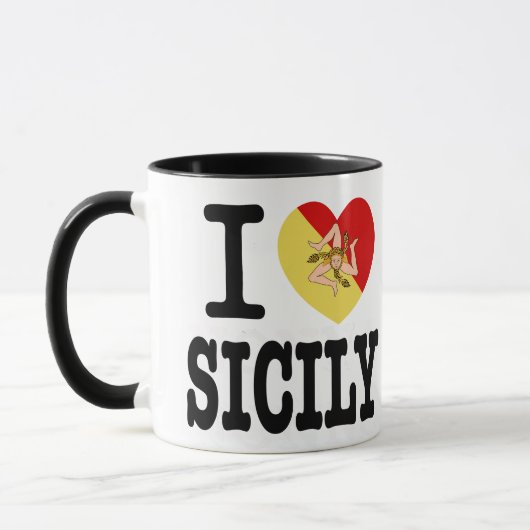 J'Aime La Sicile La Mug De La Novelté (Gauche)